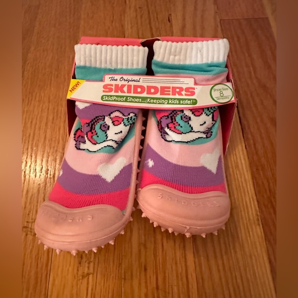 The Original Skidders Baby Toddler Girls Shoes Sz 24 Months  Skid Proof Washable - Picture 8 of 10